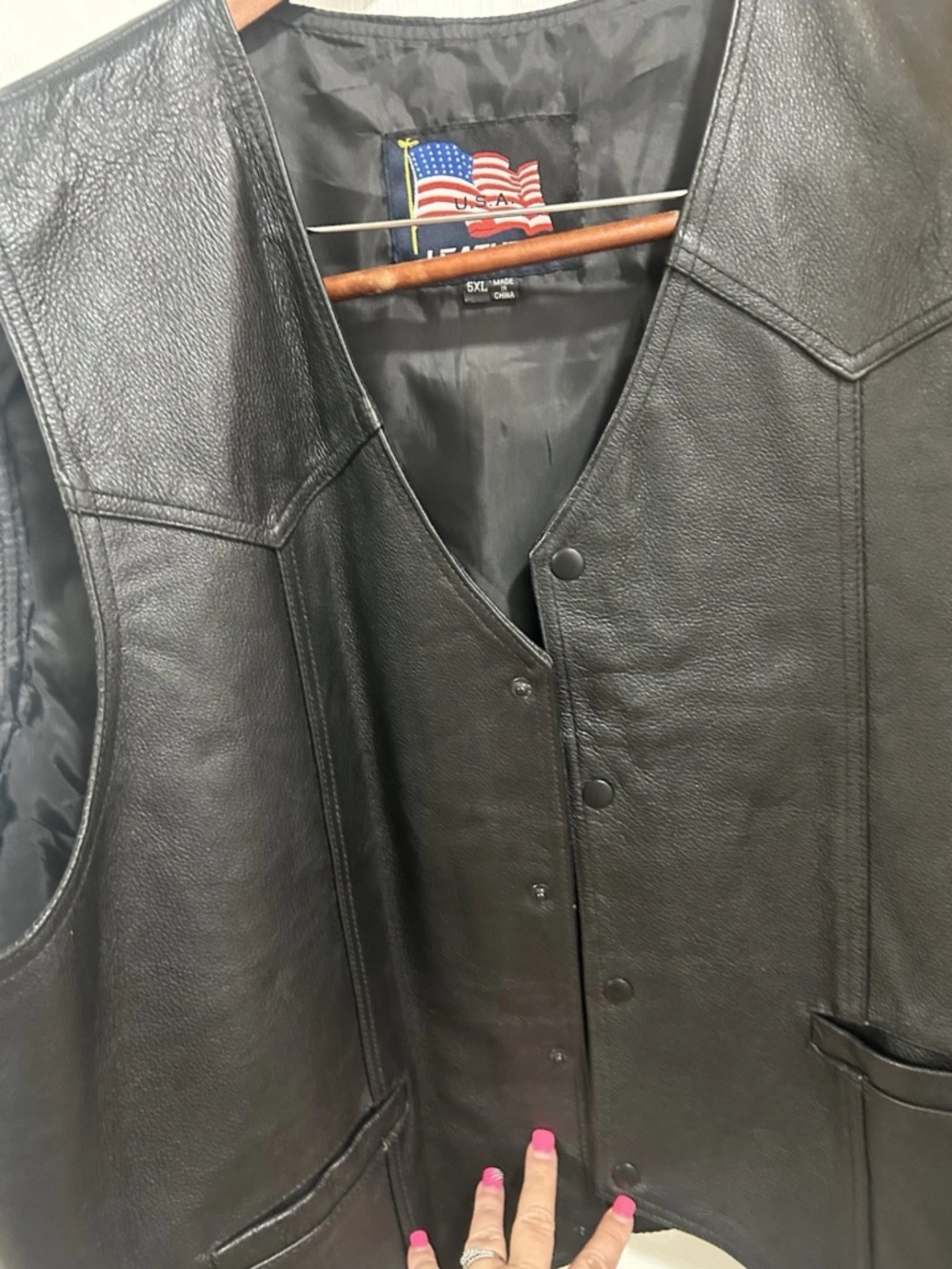Leather Army Vest